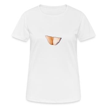 Brust Brüste se341 - Frauen T-Shirt atmungsaktiv - Weiß - Vorne - AI Model Female 172 dark (172cm)