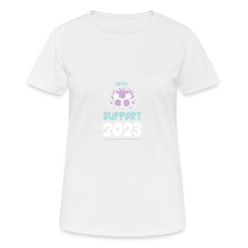 Braut Support 2023 Hochzeit - Frauen T-Shirt atmungsaktiv - Weiß - Vorne - AI Model Female 172 dark (172cm)
