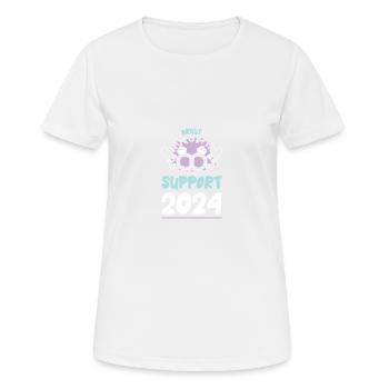 Braut Support 2024 Hochzeit - Frauen T-Shirt atmungsaktiv - Weiß - Vorne - AI Model Female 172 dark (172cm)