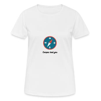 Compass lead you - Frauen T-Shirt atmungsaktiv - Weiß - Vorne - AI Model Female 172 dark (172cm)