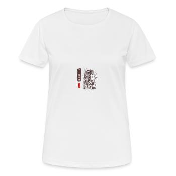 Tiger in klassisch asiatischem Style - Frauen T-Shirt atmungsaktiv - Weiß - Vorne - AI Model Female 172 dark (172cm)