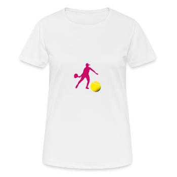 Padel woman - Women's Breathable T-Shirt - white - Front - AI Model Female 172 dark (172cm)