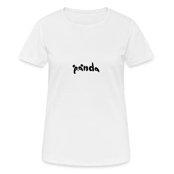Inscription panda en noir - T-shirt respirant Femme - blanc - Devant - AI Model Female 172 dark (172cm)