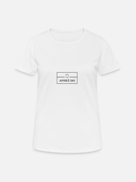 Apreś Ski - Frauen T-Shirt atmungsaktiv - Weiß