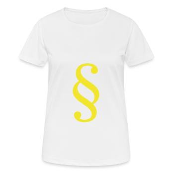 Droit Avocat Paragraphe Avocat Cour Droit - T-shirt respirant Femme - blanc - Devant - AI Model Female 172 dark (172cm)