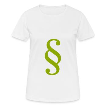 Droit Avocat Paragraphe Avocat Cour Droit - T-shirt respirant Femme - blanc - Devant - AI Model Female 172 dark (172cm)