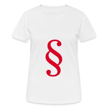 Droit Avocat Paragraphe Avocat Cour Droit - T-shirt respirant Femme - blanc - Devant - AI Model Female 172 dark (172cm)