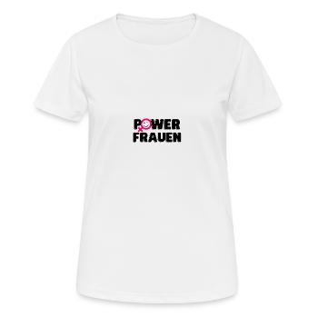 Powerfrauen Stärke - Frauen T-Shirt atmungsaktiv - Weiß - Vorne - AI Model Female 172 dark (172cm)