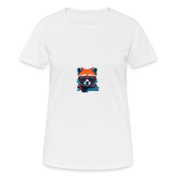 Heftig und feurig: Retro Red Panda T-Shirt - Frauen T-Shirt atmungsaktiv - Weiß - Vorne - AI Model Female 172 dark (172cm)