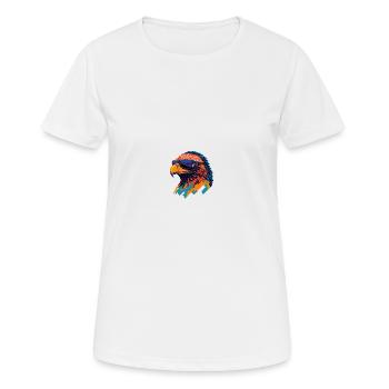 Majestic Soar: Retro Eagle T-Shirt - Women's Breathable T-Shirt - white - Front - AI Model Female 172 dark (172cm)