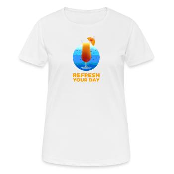 Refresh your day! - Women's Breathable T-Shirt - white - Front - AI Model Female 172 dark (172cm)
