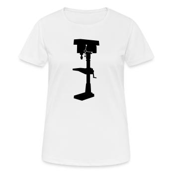 perceuse à colonne - T-shirt respirant Femme - blanc - Devant - AI Model Female 172 dark (172cm)