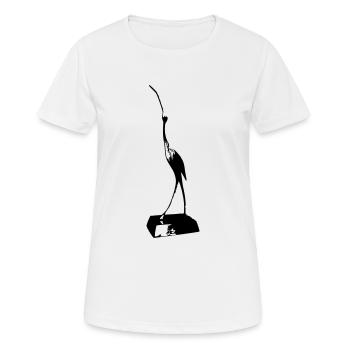 cigogne - T-shirt respirant Femme - blanc - Devant - AI Model Female 172 dark (172cm)