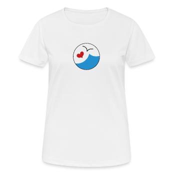 Feeling 21 Studio - Frauen T-Shirt atmungsaktiv - Weiß - Vorne - AI Model Female 172 dark (172cm)