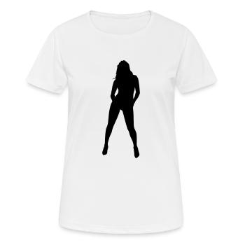 Silhouette silhouette silhouette - T-shirt respirant Femme - blanc - Devant - AI Model Female 172 dark (172cm)