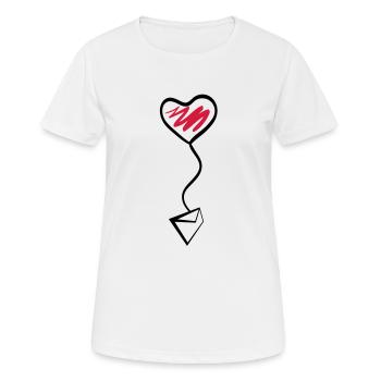 valentine mail - Women's Breathable T-Shirt - white - Front - AI Model Female 172 dark (172cm)