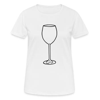 Weinglas - Frauen T-Shirt atmungsaktiv - Weiß - Vorne - AI Model Female 172 dark (172cm)