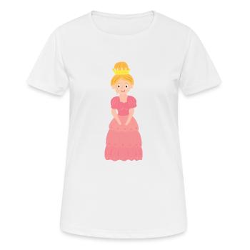 Prinzessin - Frauen T-Shirt atmungsaktiv - Weiß - Vorne - AI Model Female 172 dark (172cm)