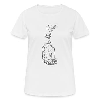 Mysterious Bottle Unknown Content Symbol - Women's Breathable T-Shirt - white - Front - AI Model Female 172 dark (172cm)
