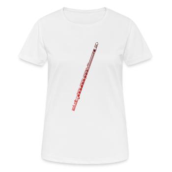 Flute - T-shirt respirant Femme - blanc - Devant - AI Model Female 172 dark (172cm)