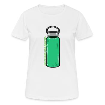Cadeau pour femme drôle | Je ne suis pas gourde - T-shirt respirant Femme - blanc - Devant - AI Model Female 172 dark (172cm)