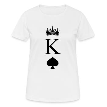 Pique King - Matching Couple & Poker Theme - Frauen T-Shirt atmungsaktiv - Weiß - Vorne - AI Model Female 172 dark (172cm)