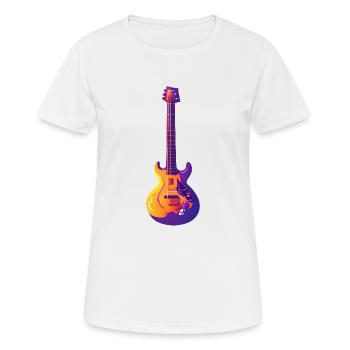 Guitare Instrument pincé Guitariste Instrument de musique - T-shirt respirant Femme - blanc - Devant - AI Model Female 172 dark (172cm)