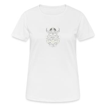 Tapferkeit der Wikinger - Frauen T-Shirt atmungsaktiv - Weiß - Vorne - AI Model Female 172 dark (172cm)