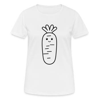 Carotte - T-shirt respirant Femme - blanc - Devant - AI Model Female 172 dark (172cm)