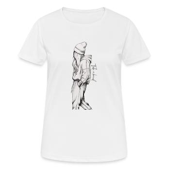 Take a Break - Frauen T-Shirt atmungsaktiv - Weiß - Vorne - AI Model Female 172 dark (172cm)
