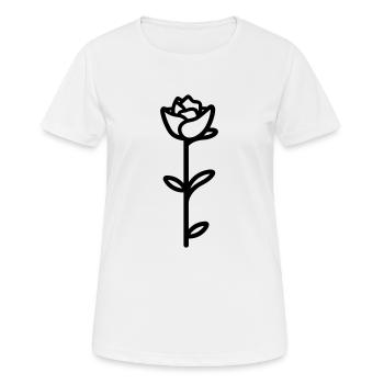 Pink Flower - Women's Breathable T-Shirt - white - Front - AI Model Female 172 dark (172cm)