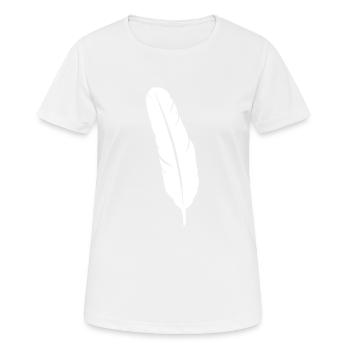 Symbole de plume - T-shirt respirant Femme - blanc - Devant - AI Model Female 172 dark (172cm)