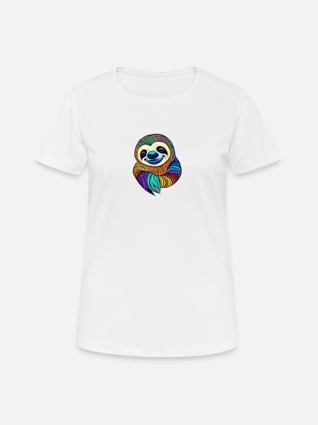Faultier - Frauen T-Shirt atmungsaktiv - Weiß