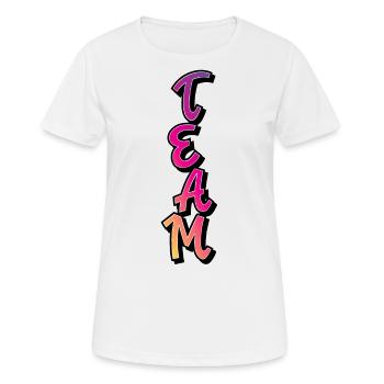 Team - Women's Breathable T-Shirt - white - Front - AI Model Female 172 dark (172cm)