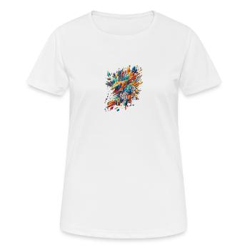 Voxel-Schaltungen - Frauen T-Shirt atmungsaktiv - Weiß - Vorne - AI Model Female 172 dark (172cm)
