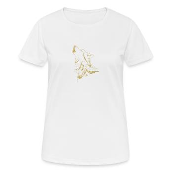 Dessins illustrés avec Wolf - T-shirt respirant Femme - blanc - Devant - AI Model Female 172 dark (172cm)