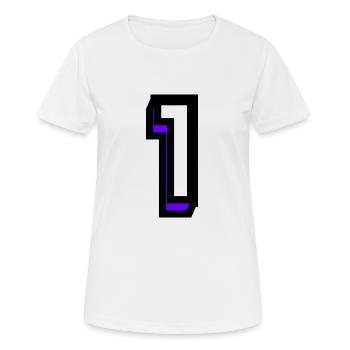 1. 1 AN. 1er ANNIVERSAIRE. ANNIVERSAIRE 1 AN - T-shirt respirant Femme - blanc - Devant - AI Model Female 172 dark (172cm)