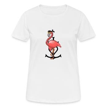 Flamand Camargue Independento - T-shirt respirant Femme - blanc - Devant - AI Model Female 172 dark (172cm)