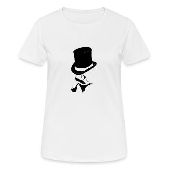 Gentleman Black Cylinder - Women's Breathable T-Shirt - white - Front - AI Model Female 172 dark (172cm)