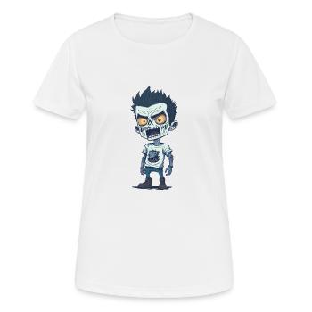 Zombie Apokalypse - Untoter - Frauen T-Shirt atmungsaktiv - Weiß - Vorne - AI Model Female 172 dark (172cm)