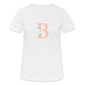 B Monogram, minimal, pastel, floral - Women's Breathable T-Shirt - white - Front - AI Model Female 172 dark (172cm)