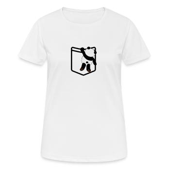 Shirt pocket Panda Pocket Panda - Women's Breathable T-Shirt - white - Front - AI Model Female 172 dark (172cm)