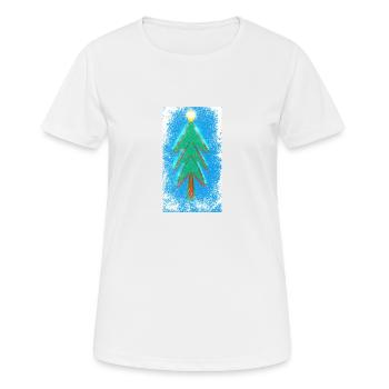 Weihnachtsbaum - Frauen T-Shirt atmungsaktiv - Weiß - Vorne - AI Model Female 172 dark (172cm)