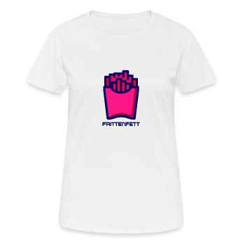 frittenfett - Frauen T-Shirt atmungsaktiv - Weiß - Vorne - AI Model Female 172 dark (172cm)