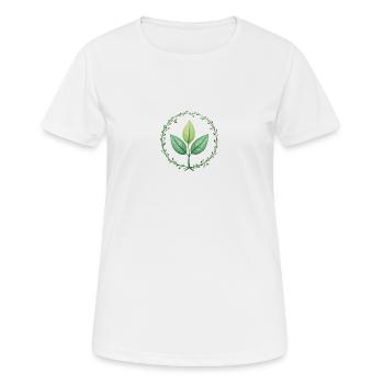 Natur - Frauen T-Shirt atmungsaktiv - Weiß - Vorne - AI Model Female 172 dark (172cm)