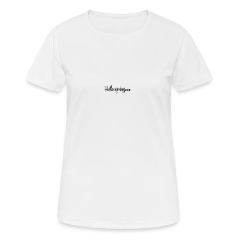 Bonjour le printemps Design Unisexe - T-shirt respirant Femme - blanc - Devant - AI Model Female 172 dark (172cm)