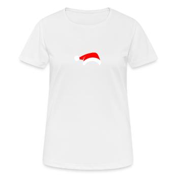 Bonnet de Noël moche - T-shirt respirant Femme - blanc - Devant - AI Model Female 172 dark (172cm)