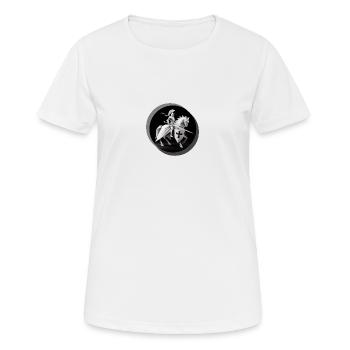 Ritter - Frauen T-Shirt atmungsaktiv - Weiß - Vorne - AI Model Female 172 dark (172cm)