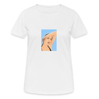Chaleur estivale - T-shirt respirant Femme - blanc - Devant - AI Model Female 172 dark (172cm)