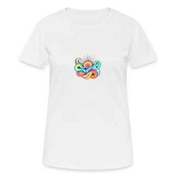 Sonne - Frauen T-Shirt atmungsaktiv - Weiß - Vorne - AI Model Female 172 dark (172cm)